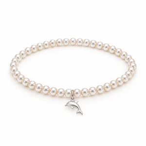 Dolphin Bracelet - Pearl & Silver