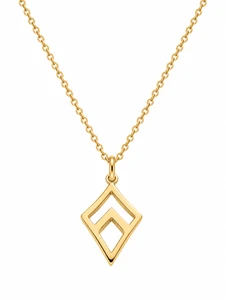 pierced kite necklace - gold