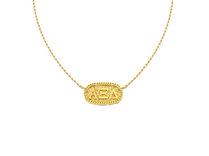 oval athena necklace - axid