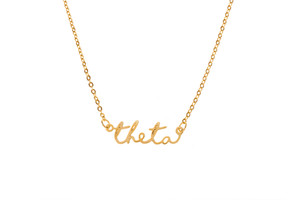 Kappa Alpha Theta Script Necklace