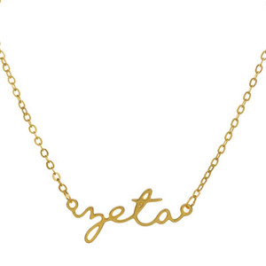 Zeta Tau Alpha Script Necklace Zeta Tau Alpha Script Necklace