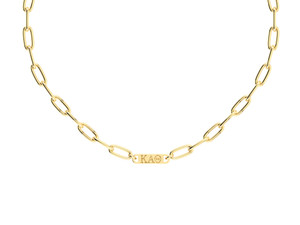 Theta Paperclip Bar Necklace