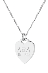 AXiD Heart Tag Sterling Silver: 1.5mm chain