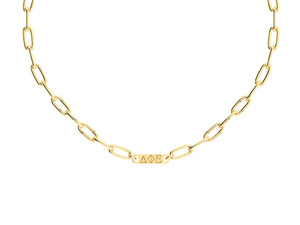 Delta Phi Epsilon Paperclip Bar Necklace Delta Phi Epsilon Paperclip Bar Necklace