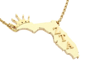 ZTA Florida Pendant Necklace (Gold Plated, Sterling or 14K)