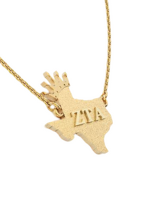 ZTA Texas Pendant Necklace (Gold Plated, Sterling or 14K) ZTA Texas Pendant Necklace (Gold Plated, Sterling or 14K)