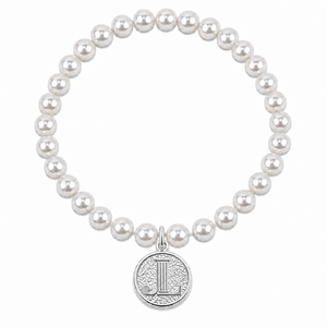 Pearl sterling silver coin pearl bracelet