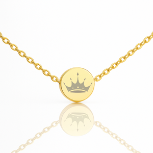 ZTA Mini Circle Necklace – Double-Sided : Gold ZTA Mini Circle Necklace – Double-Sided : Gold