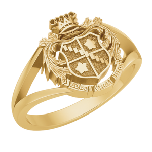 crest ring vermeil gold - zta