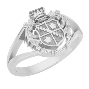 crest ring sterling silver - zta