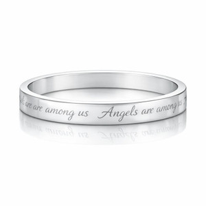"Angels are among us" Ring - Sterling Silver