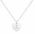 JL Heart Tag Necklace - Silver Plated