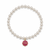 Greek Letters Charm on Pearl Bracelet