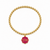 Greek Letters Charm on Gold Bracelet