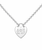 Large Heart Tag Necklace on 4mm Cable Chain