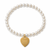 Pearl with Heart Tag Bracelet