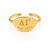 Oval Tag Ring- Gold