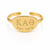 Oval Tag Ring- Gold