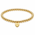 Mini Color Pop Heart Tag Bracelet - Gold