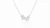 Theta Twin Stars Necklace- Silver