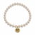 Double Side Coin Bracelet - Pearl Bead