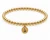 Double Side Coin Bracelet - Gold Bead