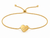 Bolo Cinch Mini Heart Bead - Gold