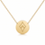 Theta Mini Circle Bead Necklace - Gold