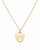 Color Pop Heart Tag Necklace  - Gold
