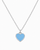 Color Pop Heart Tag Necklace  - Silver