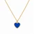 Color Pop Heart Tag Necklace - Gold