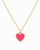Color Pop Heart Tag Necklace  - Gold