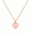 Color Pop Heart Tag Necklace  - Gold