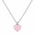 Color Pop Heart Tag Necklace  - Silver