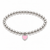 Color Pop Heart Tag Silver Bracelet