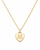 Color Pop Heart Tag Necklace  - Gold