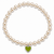 Color Pop Heart Tag Pearl Bracelet - Silver