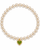 Color Pop Heart Tag Pearl Bracelet - Gold