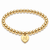 Color Pop Heart Tag Gold Bracelet