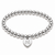 Color Pop Heart Tag Silver Bracelet