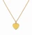mini heart color pop necklace - gold