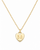 mini heart color pop necklace - gold