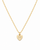mini heart color pop necklace - gold