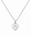 Color Pop Heart Tag Necklace  - Silver