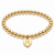 Color Pop Heart Tag Gold Bracelet