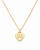 Color Pop Heart Tag Necklace  - Gold