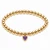 mini heart color pop bracelet - gold on gold bead