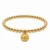 double-sided coin gold bead bracelet - aephi
