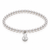 silver bead bracelet w/ silver lyre