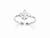 fleur-de-lis adjustable ring - stainless silver